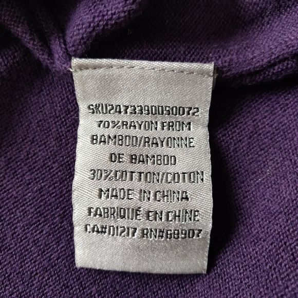 Le Chateau Purple V-Neck Sweater XXL - Picture 11 of 11